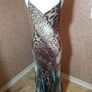Leopard print evening dress